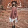 Bohemian Rhapsody Momoko Sandstone Midi Dress - Embrace Your Gypsy Spirit