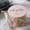 Personalized Farewell Gift Engraved Glass Storage Jar with Wooden Lid for Cherished Colleague