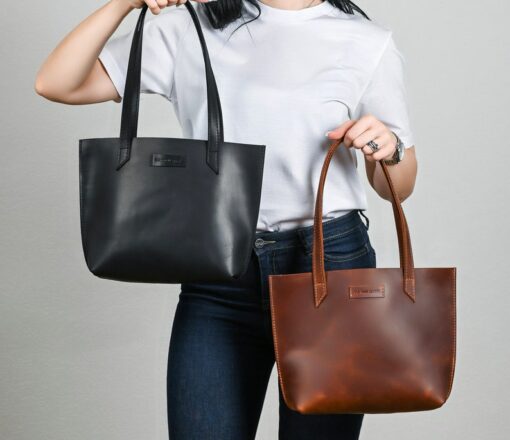 Cognac Leather Mini Tote The Perfect Gift for Her