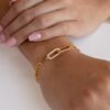 Caitlyn Minimalist Pave Diamond Linked Bracelet Elevate Your Style with Shimmering Elegance