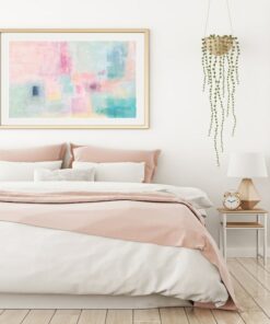Pastel Paradise Vibrant Abstract Art for a Girly and Preppy Nursery