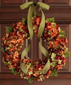 Autumnal Embrace Hydrangea Wreath for a Cozy Fall Welcome