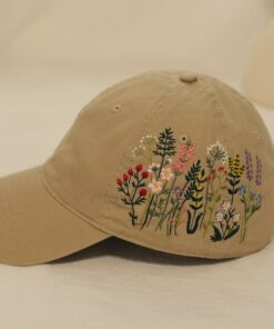 Embroidered Botanical Flower Baseball Cap A Unique and Personalized Gift