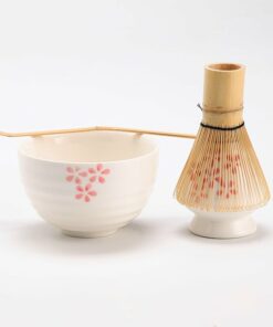 Exquisite Handcrafted Sakura Matcha Bowl Set Serenity in Every Sip
