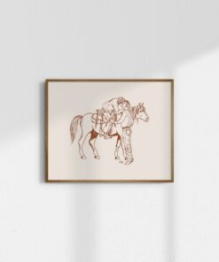 Unbridled Love Gicl?e Print of Western Romance, Celebrating Pride and Vintage Charm