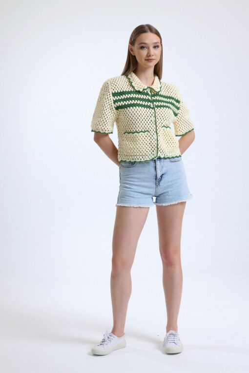 Exquisitely Handcrafted Crochet Shirt A Timeless Summer Staple