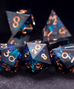 Handmade DND Resin Sharp Edge Dice Set Unleash the Lightning's Fury