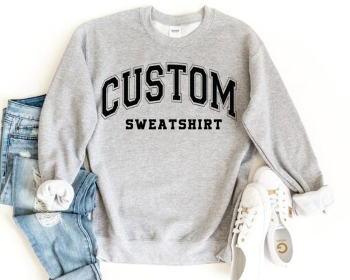 Vintage-Inspired Custom Sweatshirt Design Your Own Retro College Letters
