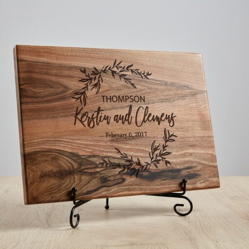 Personalized Walnut Cutting Board A Timeless Wedding or 5th Anniversary Gift