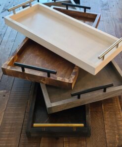 Rustic Wooden Serving Tray Versatile Centerpiece, Ottoman Coffee Table, Charcuterie Board, Thanksgiving Home Decor, Cheese Board