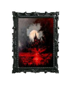 The Void of Darkness An Eerie Oil Painting for Gothic Home Decor