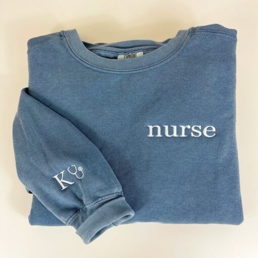 Cozy Comfort for Healthcare Heroes Embroidered Nurse Sweatshirt, Perfect for Graduation and Beyond