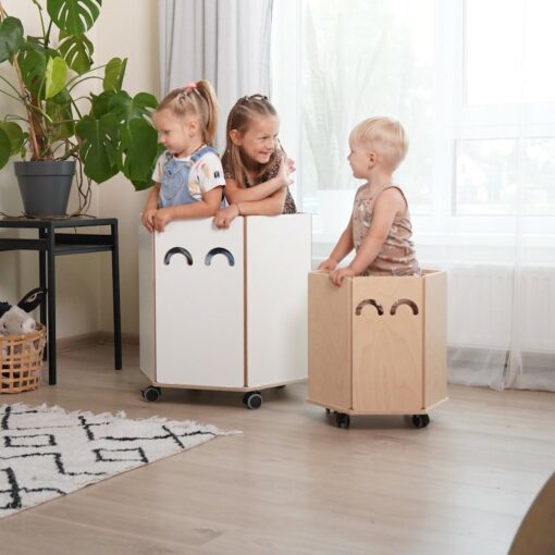 Eco-Friendly Rolling Toy Chest Declutter with Style and Sustainability