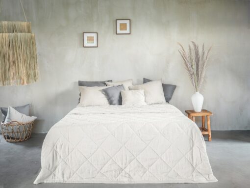 Quilted Linen Blanket with Hemp Filling Experience the Tranquility of Nature