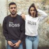 Fall Fashion's Power Couple The Boss & Real Boss Sweatshirts - A Unique Birthday Gift