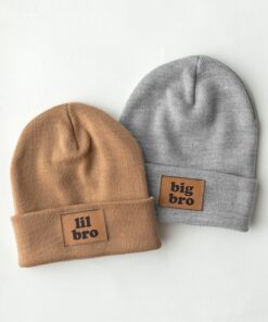 Cozy Family Beanies Matching Hats for Big Bro, Little Bro, Big Sis, Mama, and Dada