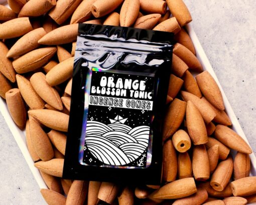 ORANGE BLOSSOM TONIC | Sample Pack | Backflow and Topflow Incense Cone | Extra Large 2 Inch Cones
