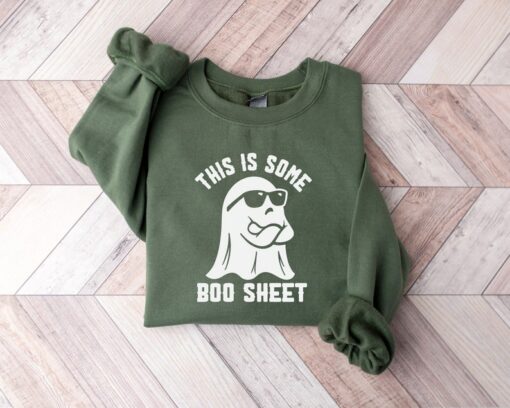 Hauntingly Cute "Boo Sheet" Sweatshirt for Spooky Halloween Shenanigans
