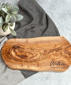 Personalized Olive Wood Charcuterie Board A Timeless Gift for Special Occasions