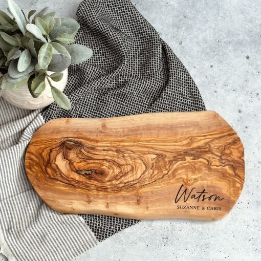 Personalized Olive Wood Charcuterie Board A Timeless Gift for Special Occasions