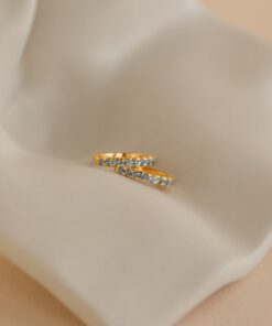 Captivating Aquamarine Huggies Embrace the Ocean's Embrace with Caitlyn Minimalist's ER376