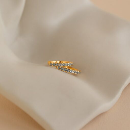 Captivating Aquamarine Huggies Embrace the Ocean's Embrace with Caitlyn Minimalist's ER376