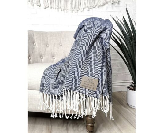 Cozy Farmhouse Herringbone Throw Personalize Your Comfort with Style
