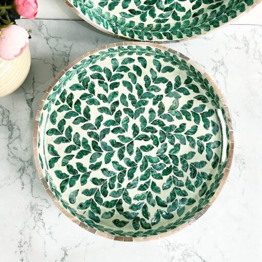 Exquisite Mother-of-Pearl Inlay Tray A Shimmering Masterpiece for Your Home