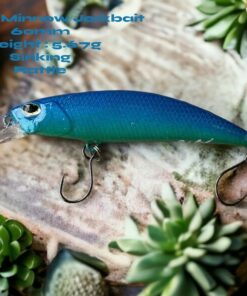 Captivating Emerald Blue Minnow Handcrafted Allure for Trout Triumphs