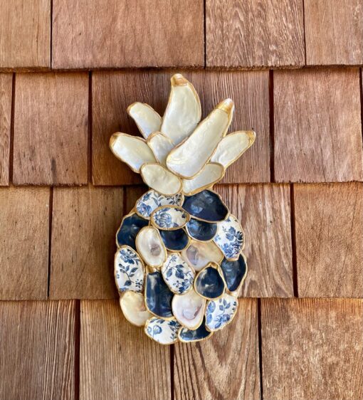 Coastal Charm Mini Oyster Shell Pineapple Decor for Beachy Vibes