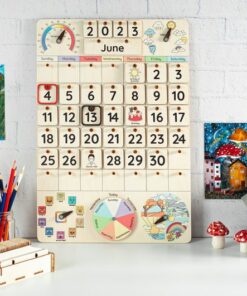 Montessori Calendar A Wooden Learning Adventure for Toddlers and Kids