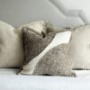 Sienna Grey and Cream Fringed Cushion Elevate Your Home Decor with Comfort and Style