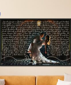 Personalized Wedding Song Lyrics Canvas Print Immortalize Your First Dance Memories
