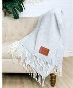 Personalized Monogrammed Farmhouse Blanket A Thoughtful Corporate Gift for Mom