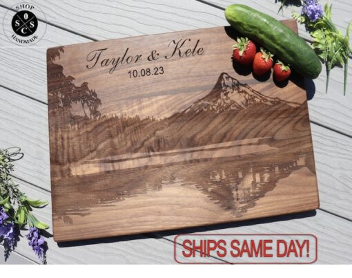 Personalized Mountain Cutting Board Engrave Your Memories on a Culinary Canvas