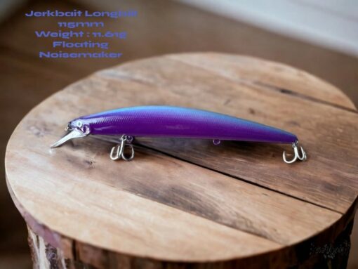 Pike's Nemesis "Purple River" Handcrafted Jerkbait for Unstoppable Fishing