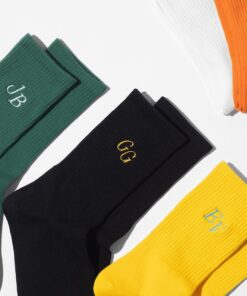 Personalized Embroidered Initial Socks Elevate Your Style with Custom Comfort
