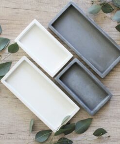 Concrete Soap Bottle Tray Modern, Minimalist Bathroom and Kitchen Accessory