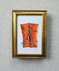 Watercolor Life Jacket Art Print Coastal Charm for Your Home