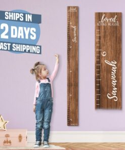 Personalized Wooden Growth Chart Track Your Child's Height with Style and Sentiment
