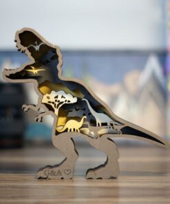 Enchanting Wooden Dinosaur Carvings Illuminate Your Space with Prehistoric Charm