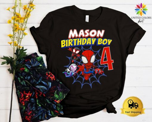 Spidey-tastic Birthday Tee Celebrate with Spidey and His Amazing Friends