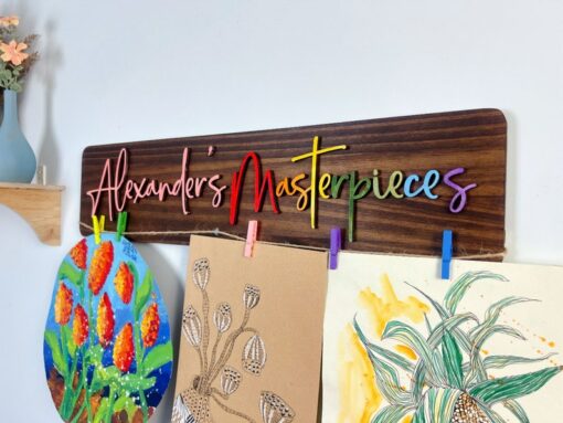 Personalized 3D Art Display Sign Immortalize Your Child's Artistic Genius