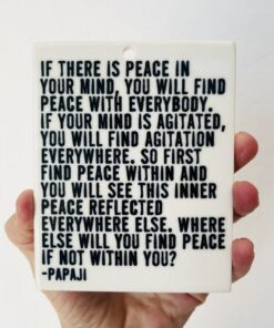 Papaji's Wisdom Ceramic Wall Tile for Daily Inspiration and Affirmation