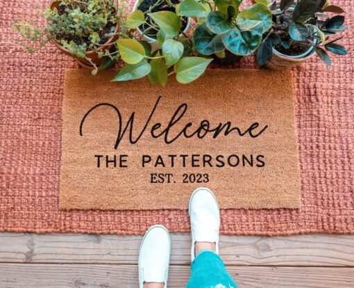 Personalized Doormat Welcome Home with a Touch of Elegance