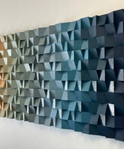 Coastal Dream Geometric Wood Art for a Serene Beachy Ambiance