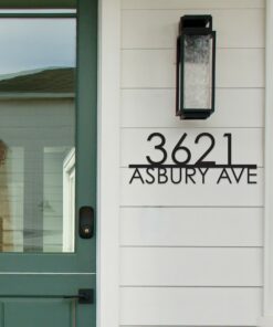 Modern Metal House Number Sign Elevate Your Curb Appeal with Custom Mid-Century Numbers