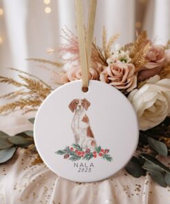 Personalized Brittany Spaniel Christmas Ornament A Cherished Keepsake for Dog Lovers