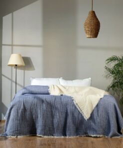 Organic Muslin Gauze Comforter 5-Layer King Size Blanket for Ultimate Comfort and Breathability