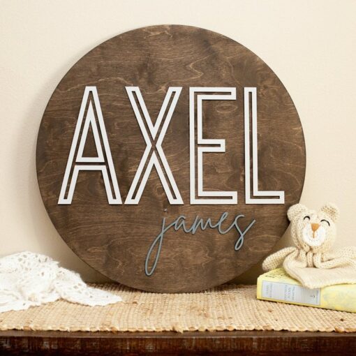 Personalized 3D Wooden Nursery Name Sign A Unique Touch for Your Little One's Space